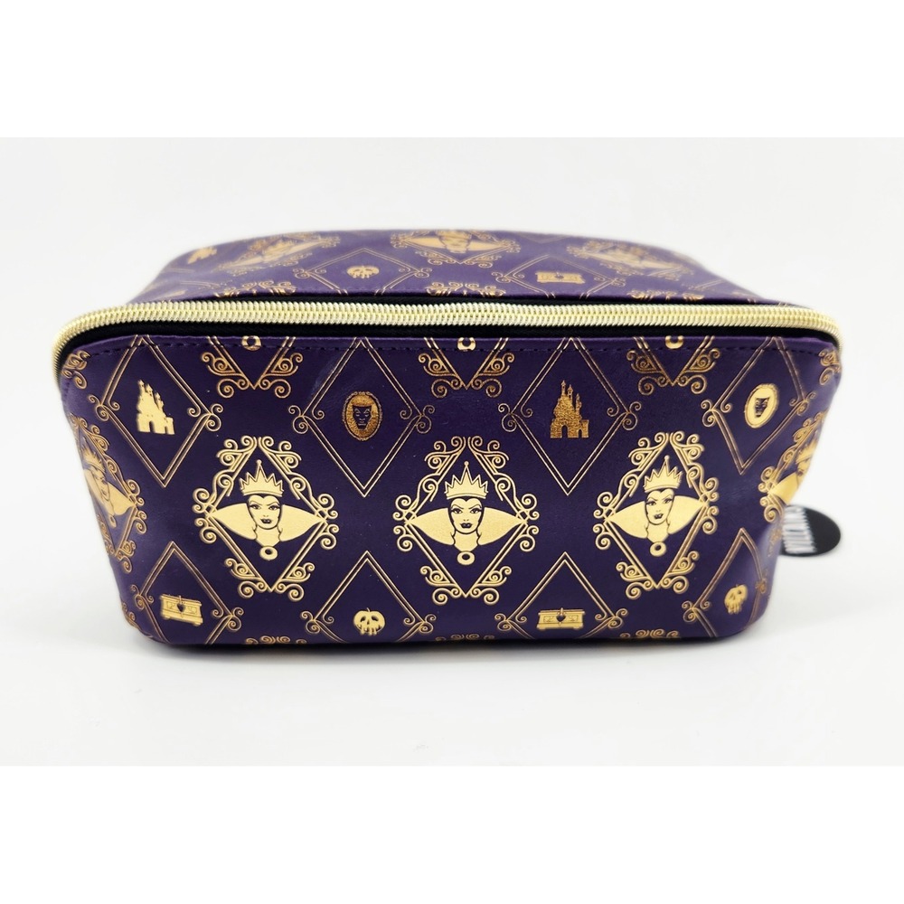 Bath Body‎ Works Disney Villains Purple Gold Cosmetic Makeup Bag Pouch Organizer